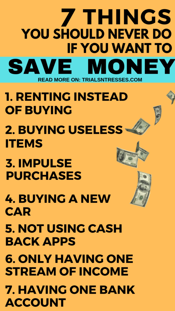 Things to do if you want to save money