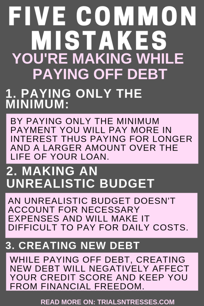 common mistakes you're making while paying off debt
